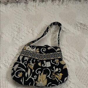 Vera Bradley Black and Gold Mini Bag